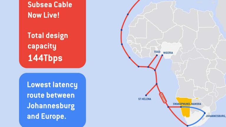 Getting the fibre optic cable connected to St Helena